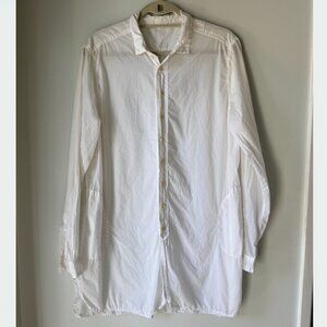 CP SHADES White Cotton Button Up Tunic Top